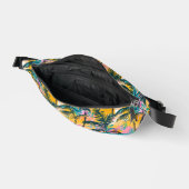 夏のカラフルヤシの木のパターン ファニーパック (見開き)