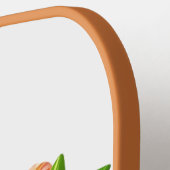 夏のカラフル文字とビーチ ピックルボールラケット (左詳細)