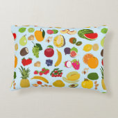 夏のカラフル果実模様 アクセントクッション (裏面)