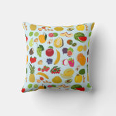 夏のカラフル果実模様 クッション (裏面)