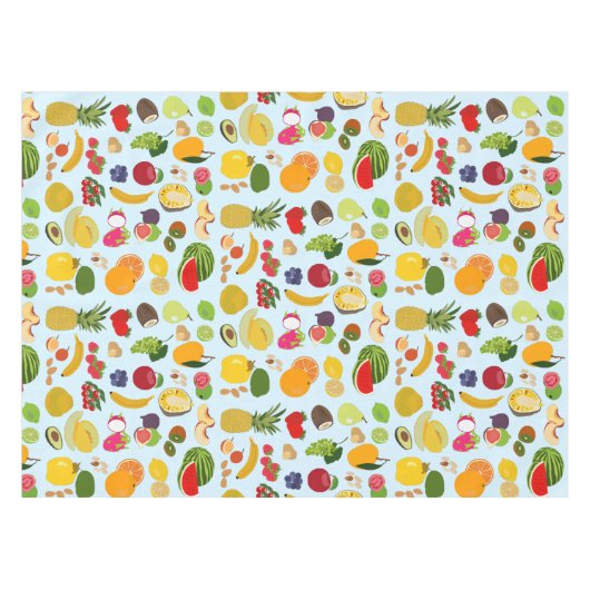 夏のカラフル果実模様 テーブルクロス (正面(横))