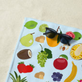 夏のカラフル果実模様 ビーチタオル (インサイチュ)