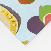 夏のカラフル果実模様 フリースブランケット (角)