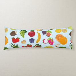 夏のカラフル果実模様 ボディピロー