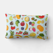 夏のカラフル果実模様 ランバークッション (裏面)