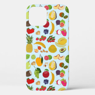 夏のカラフル果実模様 iPhone 12ケース