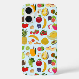 夏のカラフル果実模様 iPhone 16ケース