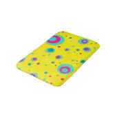 夏のカラフル泡ドット黄色の新鮮なパターン バスマット (アングル)