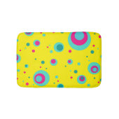 夏のカラフル泡ドット黄色の新鮮なパターン バスマット (正面)
