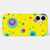 夏のカラフル泡ドット黄色の新鮮なパターン Case-Mate iPhoneケース (裏面 (横))