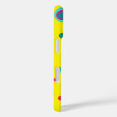 夏のカラフル泡ドット黄色の新鮮なパターン Case-Mate iPhoneケース (裏面 / 右)