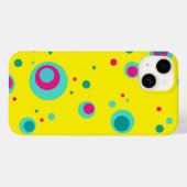 夏のカラフル泡ドット黄色の新鮮なパターン Case-Mate iPhoneケース (裏面 (横))