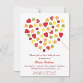 夏のカラフル熱帯果実の赤ちゃんシャワー 招待状 (正面)