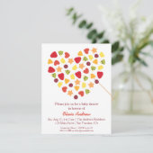 夏のカラフル熱帯果実の赤ちゃんシャワー 招待状 (スタンド正面)