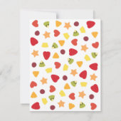 夏のカラフル熱帯果実の赤ちゃんシャワー 招待状 (裏面)