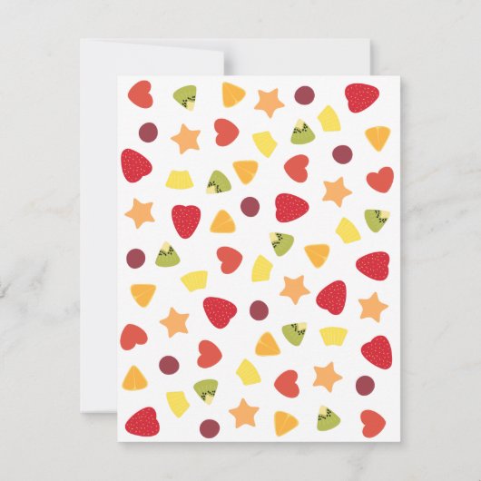 夏のカラフル熱帯果実の赤ちゃんシャワー 招待状 (裏面)