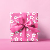 夏のカラフル熱帯花パターン ラッピングペーパーシート