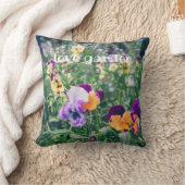 夏のカラフル田舎庭のパンジー クッション (ブランケット)