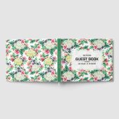 夏のカラフル花の模様Guest Book ゲストブック (全面)