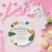 夏のカラフル近所のブロックパーティー ペーパープレート (パーティー)