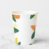 夏のカラフル近所のブロックパーティー 紙コップ (裏面)