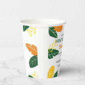 夏のカラフル近所のブロックパーティー 紙コップ (右)