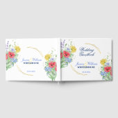 夏のカラフル野草国の結婚式 ゲストブック (全面)