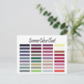 夏のカラーチャート ポストカード (スタンド正面)