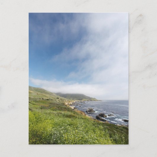 夏のカリフォルニアのロードトリップで開いた道路 ポストカード (正面)