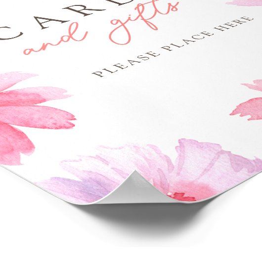 夏のカード鮮やか&ギフト赤ちゃんシャワーのサイン ポスター (角)