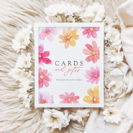 夏のカード鮮やか&ギフト赤ちゃんシャワーのサイン ポスター