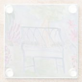 夏のガーデンベンチ ガラスコースター (裏面)