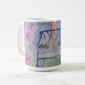 夏のガーデンベンチ コーヒーマグカップ (正面左)
