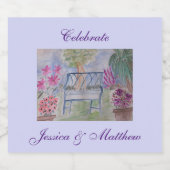 夏のガーデンベンチ スパークリングワインラベル (シングルラベル)