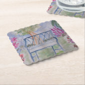 夏のガーデンベンチ ペーパーコースター (アングル)