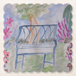 夏のガーデンベンチ ペーパーコースター