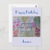 夏のガーデンベンチ ポストカード (正面/裏面)