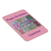 夏のガーデンベンチ マグネット (右側)