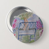 夏のガーデンベンチ 缶バッジ (正面&裏面)