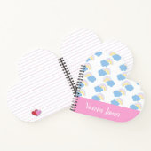 夏のキッズ虹と雲のパターン ノートブック (内部)