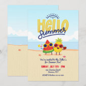夏のキャラクター招待状 招待状 (正面/裏面)