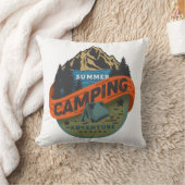 夏のキャンプの冒険が始まる クッション (ブランケット)