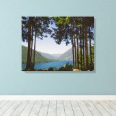 夏のクッシュマン湖 キャンバスプリント (インサイチュ (ウッドフロア))