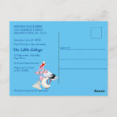 夏のクリスマスお祝いシャワー ポストカード (裏面)