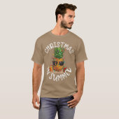 夏のクリスマスパイナップル ファミリー Tシャツ (正面フル)