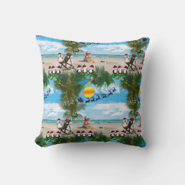 夏のクリスマスベビーのビーチリピートデザイン クッション