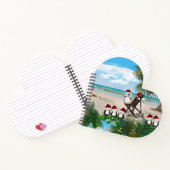 夏のクリスマスベビーのビーチリピートデザイン ノートブック (内部)