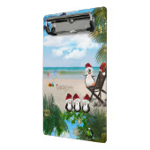 夏のクリスマスベビーのビーチリピートデザイン ミニクリップボード (アングル2)