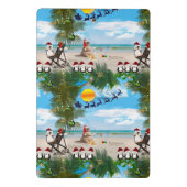 夏のクリスマスベビーのビーチリピートデザイン ミニクリップボード (裏面)