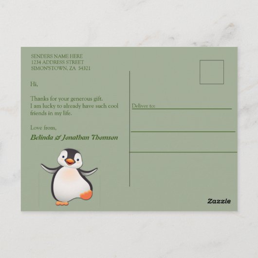 夏のクリスマスベビーガールありがとう写真 ポストカード (裏面)